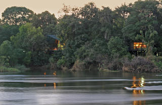 View of the Luxury Tents from the River